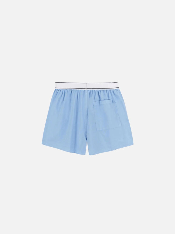 SPORTY & RICH - ŞORT - Serif Logo Boxer Shorts - Sky Blue - shopi go'da!.