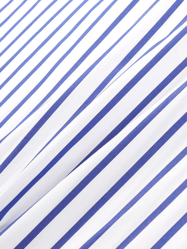SPORTY & RICH - ŞORT - SRC Poplin Shorts Navy/White Large Stripe/Navy - shopi go'da!.