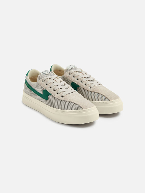 STEPNEY WORKERS CLUB - SNEAKER - Dellow S-Strike Cup Tennis Mesh - Ecru/Green - shopi go'da!.