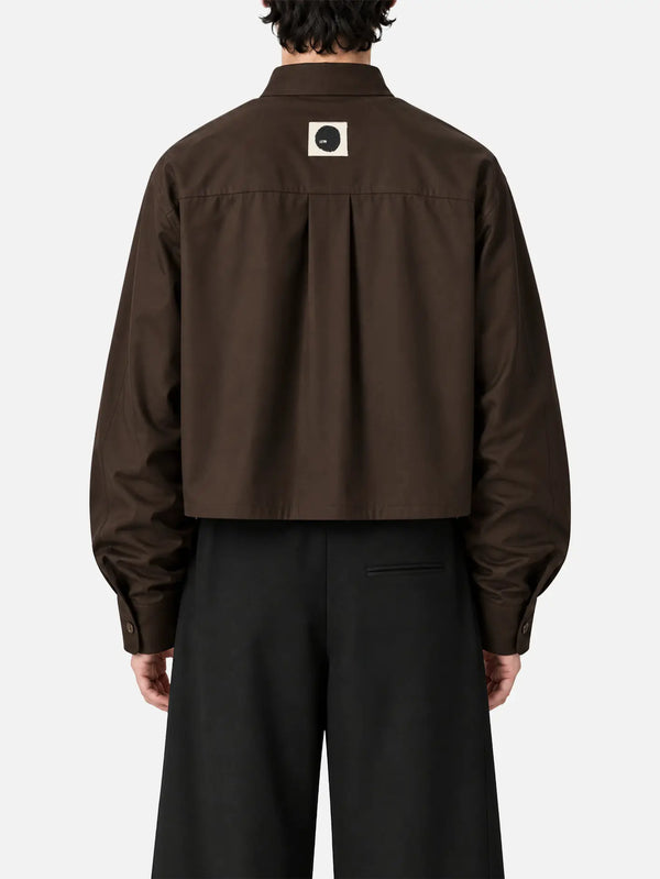 shopi go Sumida Boxy Shirt – kahverengi, arka görünüm