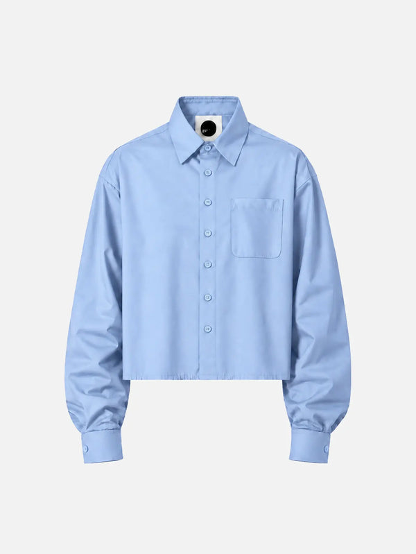 shopi go Sumida Boxy Shirt – Light Blue, ön görünüm