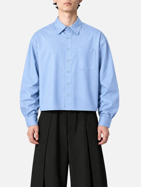 shopi go Sumida Boxy Shirt – Light Blue, ön görünüm