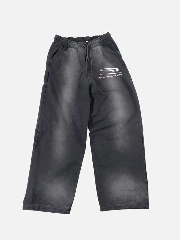 QUITEOFTEN - EŞOFMAN ALTI - Faded Swaetpants - Black - shopi go'da!.