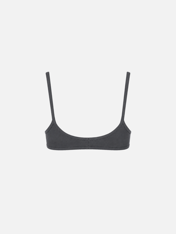 shopi go Tatsuno Bra - Grey – gri, önden görünüm, ince askılı tasarım