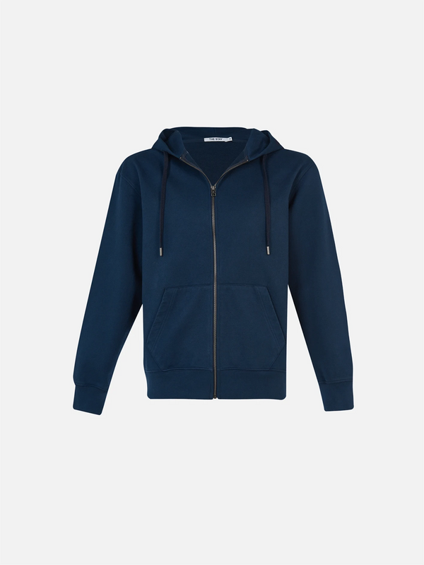 THE STAY LINE - HIRKA - Denis Kapüşonlu Fermuarlı Sweatshirt - Lacivert - shopi go'da!.