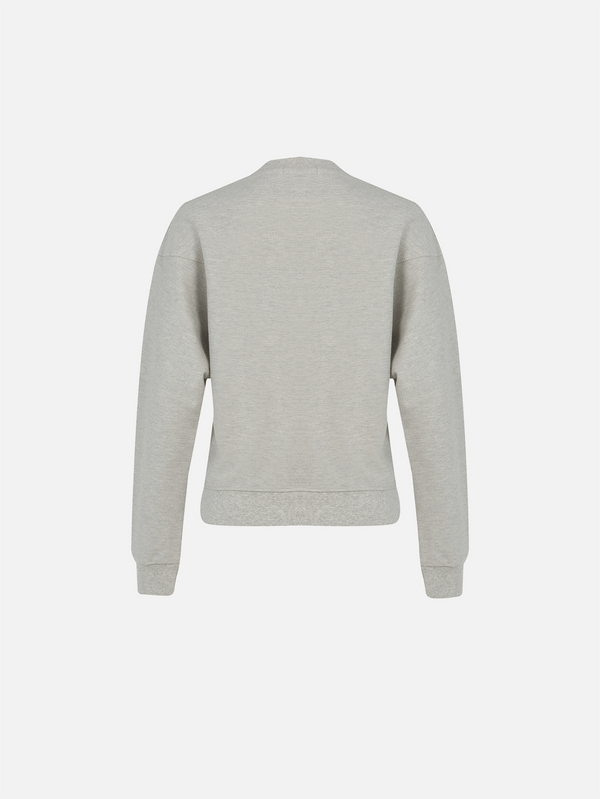 THE STAY LINE - SWEATSHIRT - Marina Logo Nakışlı Sweatshirt - Açık Gri Melanj - shopi go'da!.