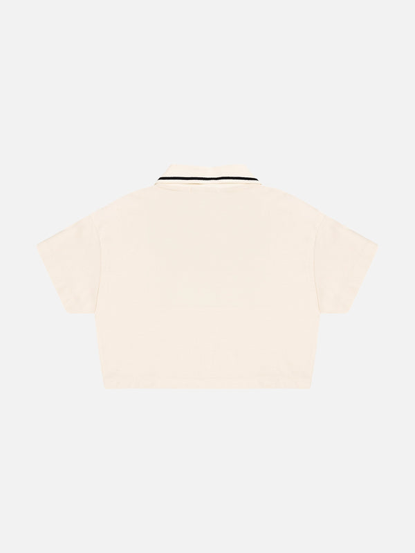 THE STAY LINE - T-SHIRT - Kiyo Crop Top - Ecru - shopi go'da!.