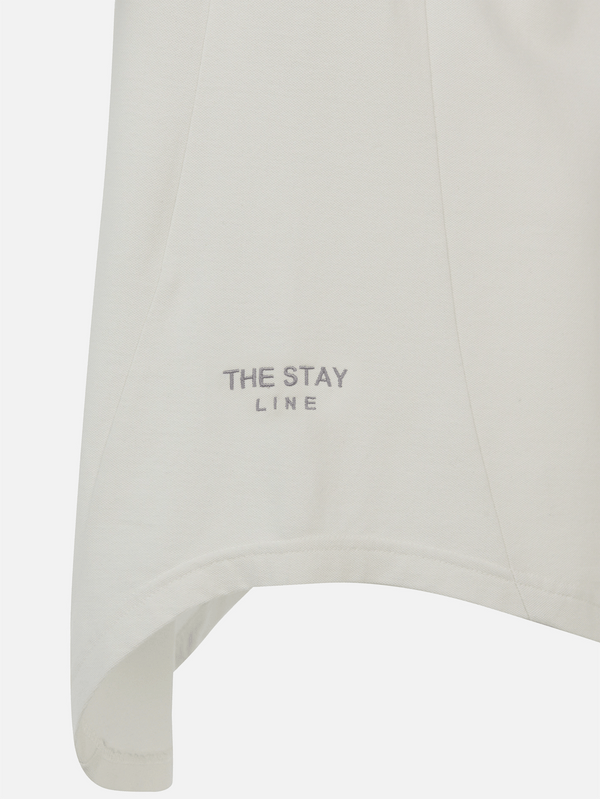 THE STAY LINE - T-SHIRT - Matteo Uzun Kollu T-Shirt - Ekru - shopi go'da!.