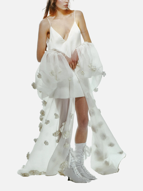 THE TACCA - PELERİN - Eclora Cape - White - shopi go'da!.