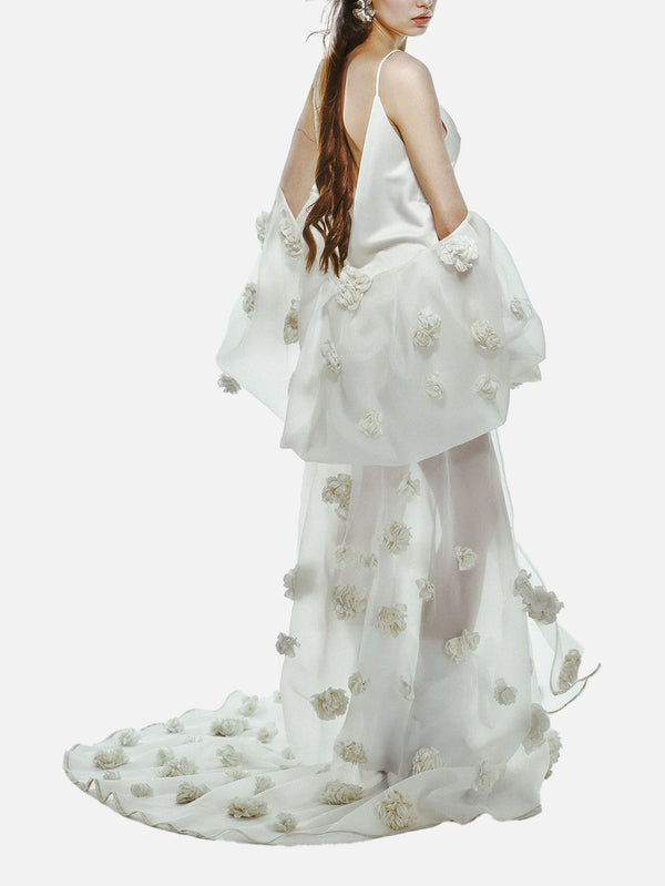 THE TACCA - PELERİN - Eclora Cape - White - shopi go'da!.