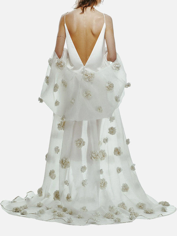 THE TACCA - PELERİN - Eclora Cape - White - shopi go'da!.