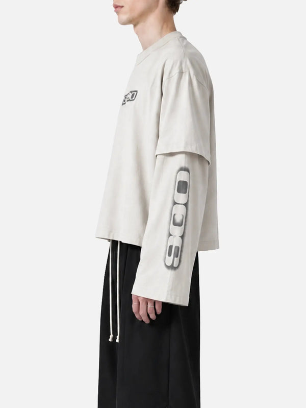 shopi go Tomisato Double Sleeve T-Shirt – Off White, yandan görünüm