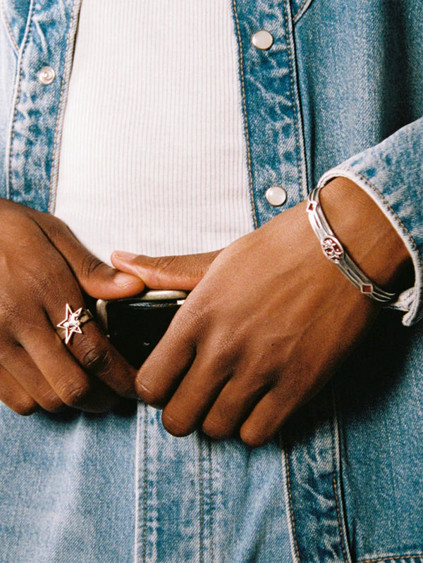 TWOJEYS - BİLEKLİK - Duke+Dexter Wild Horse Bangle - Silver - shopi go'da!.
