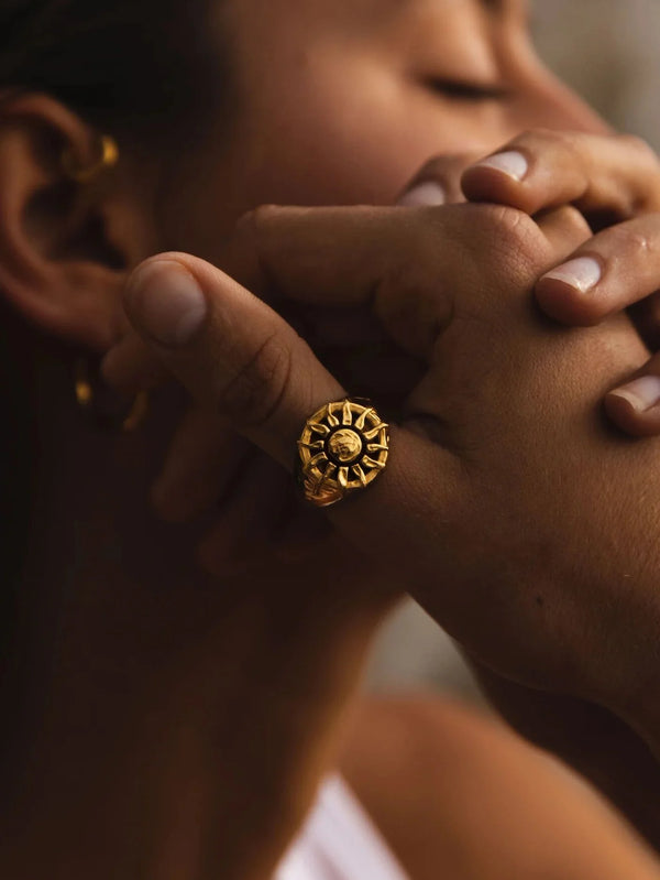 TWOJEYS - YÜZÜK - Organic Sun Ring - Gold - shopi go'da!.