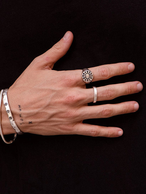 TWOJEYS - YÜZÜK - Organic Sun Ring - Silver - shopi go'da!.