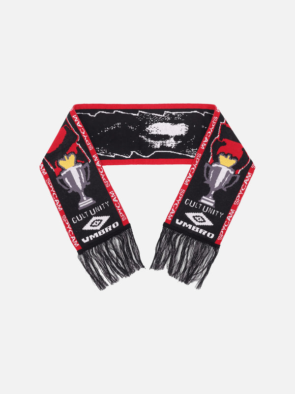 UMBRO - ATKI - Cult Unity Scarf - Black Red - shopi go'da!.