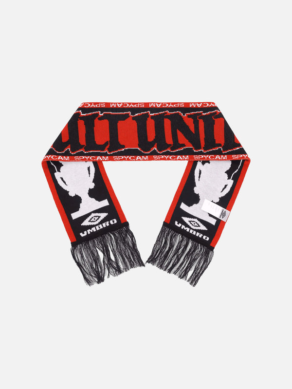 UMBRO - ATKI - Cult Unity Scarf - Black Red - shopi go'da!.