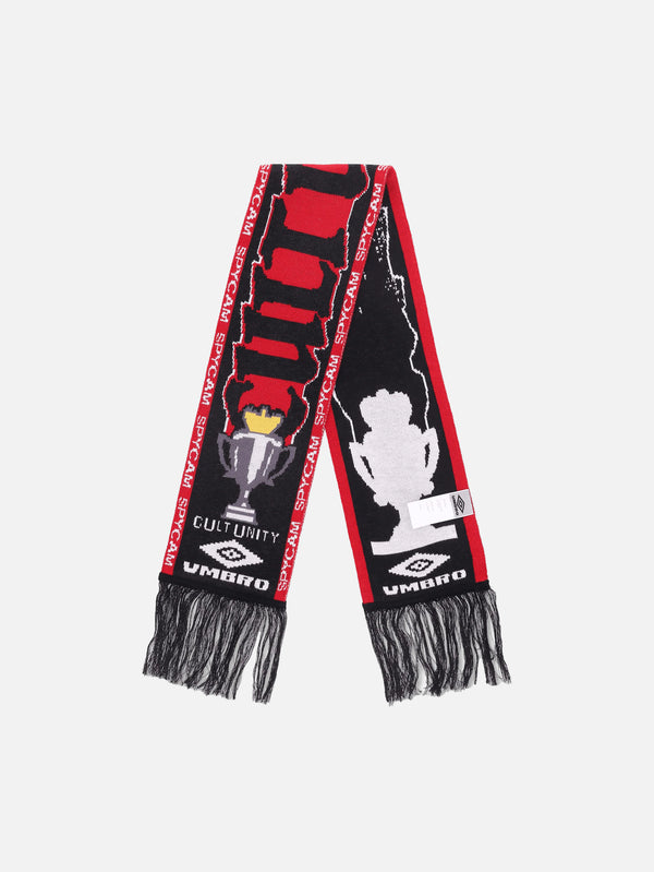 UMBRO - ATKI - Cult Unity Scarf - Black Red - shopi go'da!.