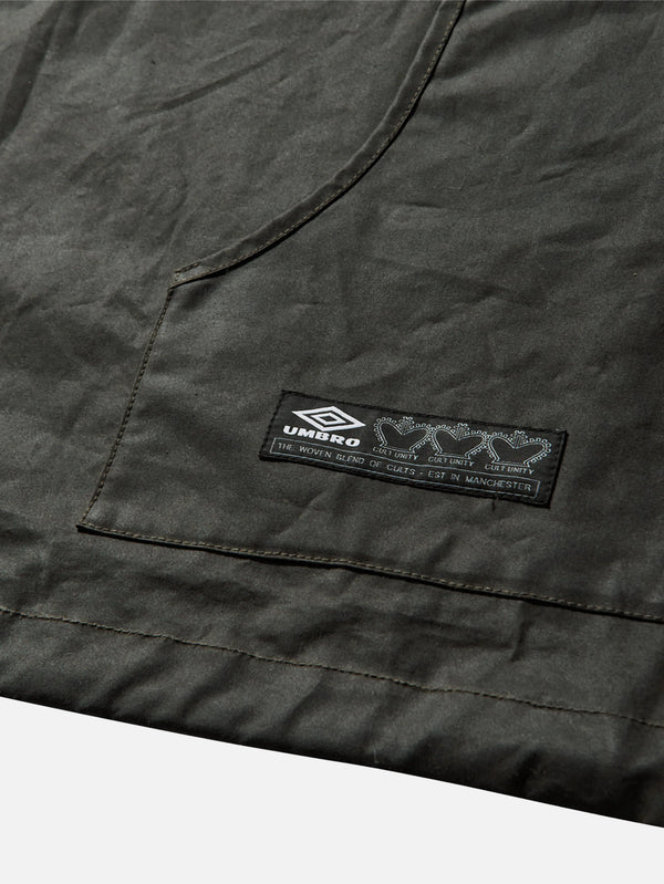 UMBRO - SWEATSHIRT - Masked Waxed Anorak - Dark Olive - shopi go'da!.
