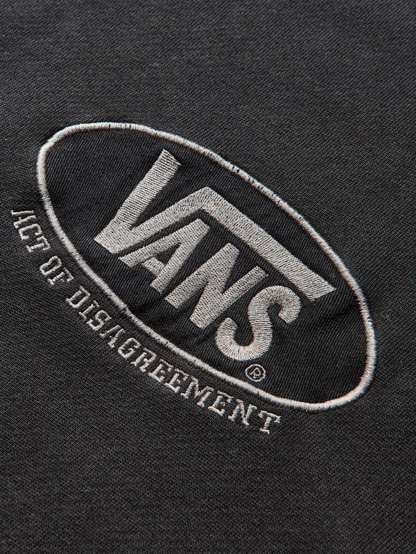 VANS - SWEATSHIRT - A.O.D. Oval Logo Hoodie - Washed Black - shopi go'da!.