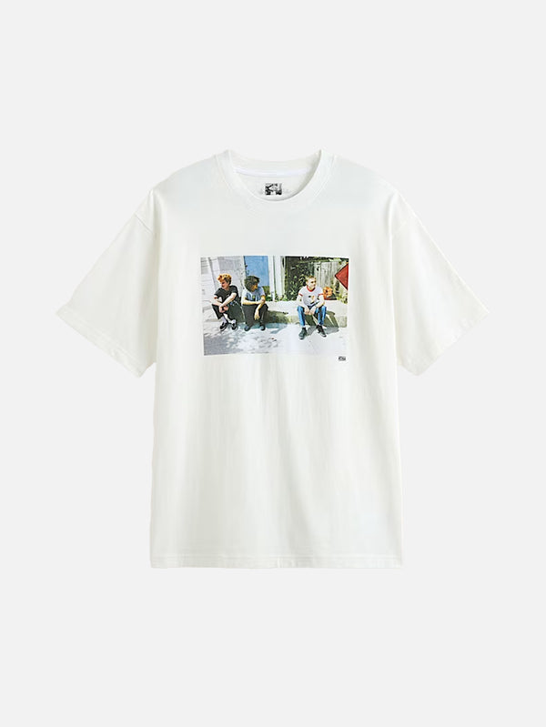 VANS - T-SHIRT - Skate Atiba Haze Curb Crew SS Tee - White - shopi go'da!.