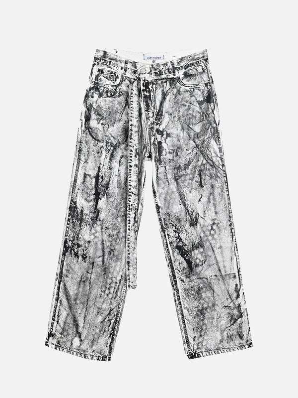 WUEN İSTANBUL - PANTOLON - Wax Pant - White/Black - shopi go'da!.