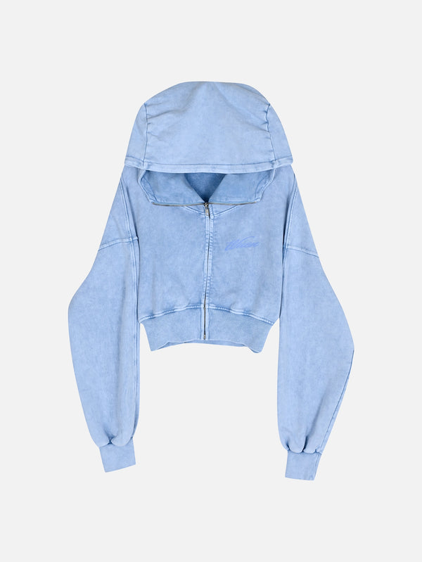 WUEN İSTANBUL - SWEATSHIRT - Crop Hoodie - Baby Blue - shopi go'da!.