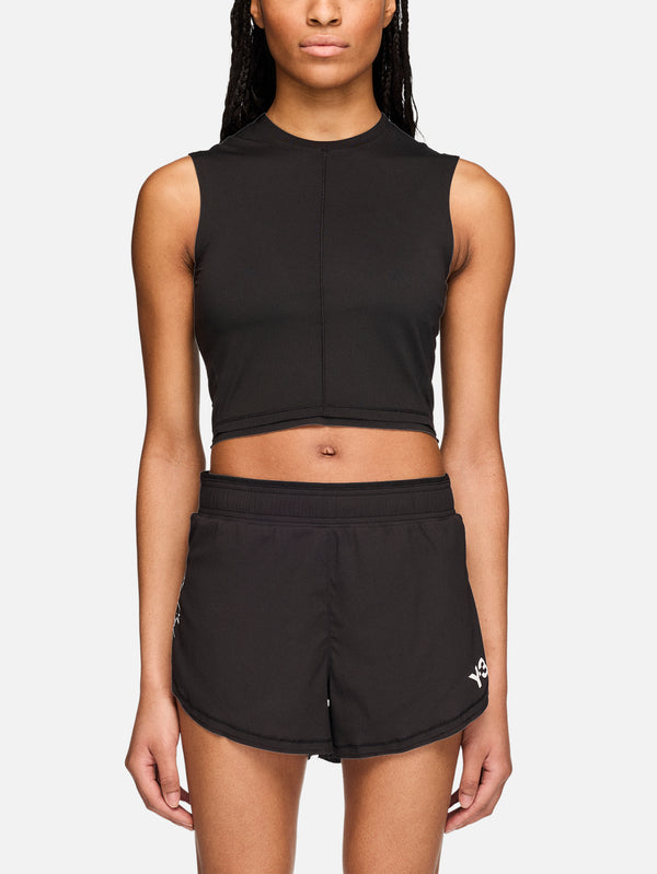 Y-3 - ATLET - Y-3 Running Cropped Tank Top - Black - shopi go'da!.