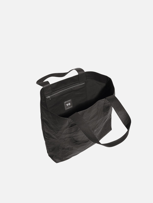 Y-3 - ÇANTA - Y-3 Leather Tote Bag - Black - shopi go'da!.