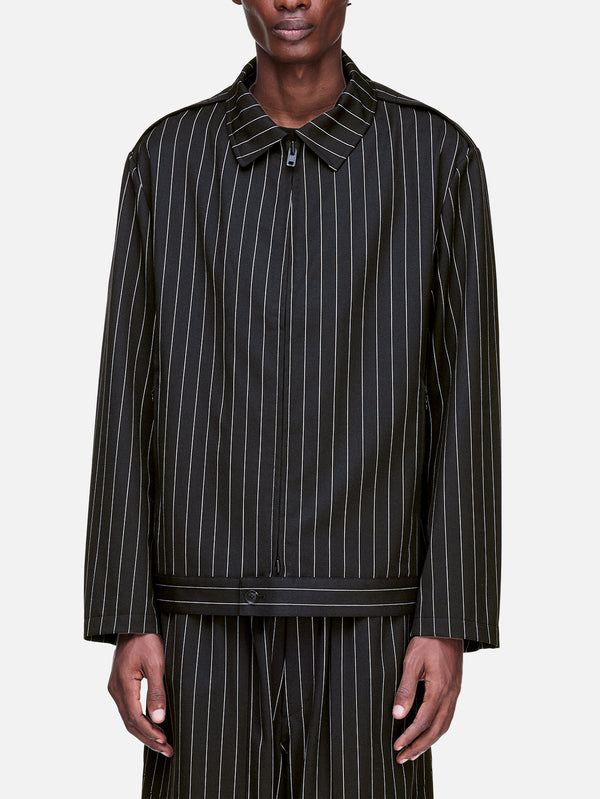 Y-3 - CEKET - Y-3 Refined Wool UT Blouson - Black Chalk Pearl - shopi go'da!.