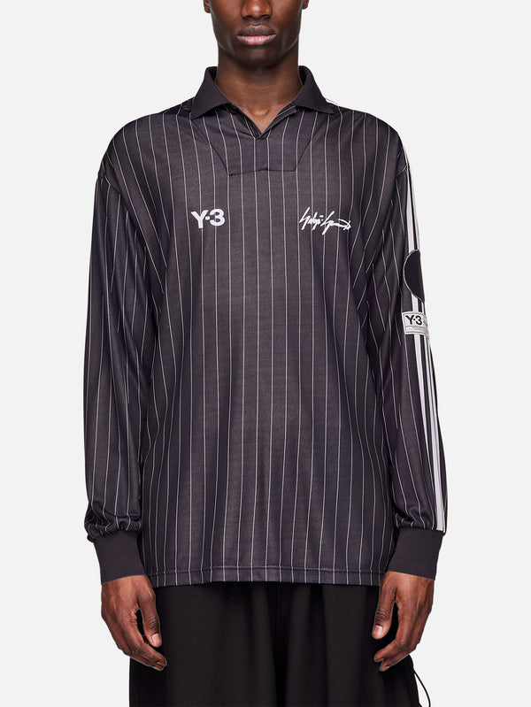 Y-3 - FORMA - Y-3 Zinedine Zidane Soccer Long Sleeve Jersey - Black - shopi go'da!.