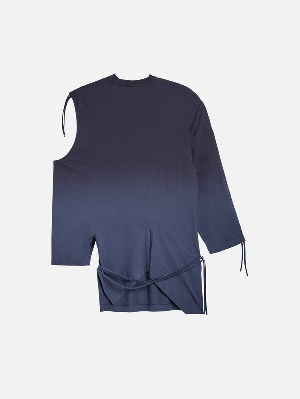 Y-3 - T-SHIRT - Y-3 Dip Dye Cinched Drape T-Shirt - Black - shopi go'da!.