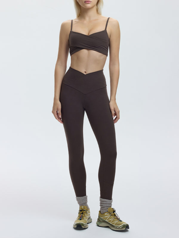 YORSTRULY - BRALETTE - Cross Over Short Bralette - Espresso Martini - shopi go'da!.