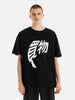 YUZA Letter PrintLI RELAXED CUTT T -shirt - Black