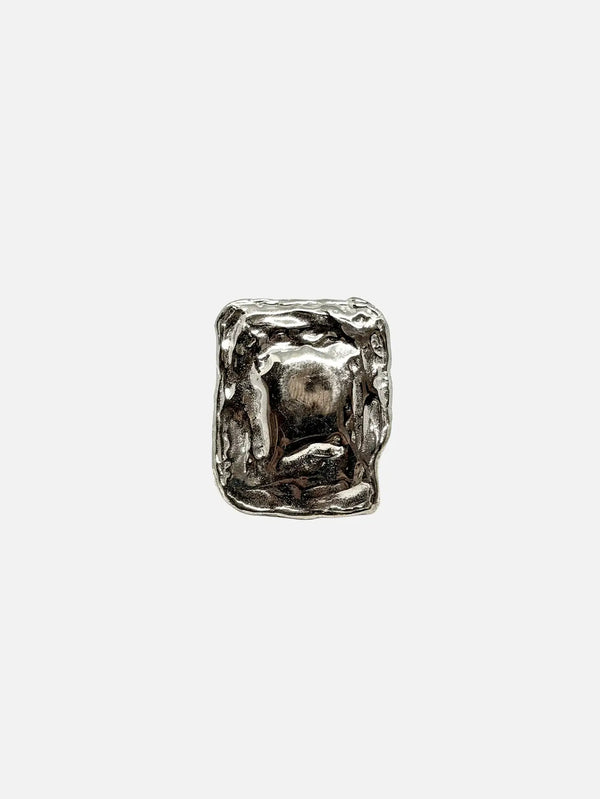 KAEL Lyra Ring - gümüş, pürüzlü yüzey, yakın çekim