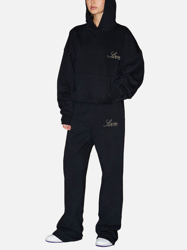 SOON TO BE ANNOUNCED, Soon Embroidery Hoodie - Brushed Black, SWEATSHIRT, shopi go'da!