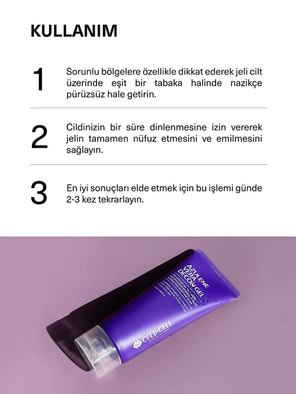 CELL BY CELL, Azulene Vera Decon Gel - 100 ml, YÜZ KREMİ, shopi go'da!