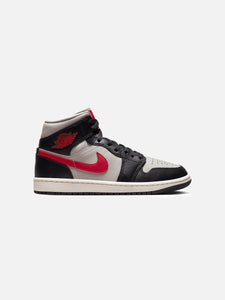 Air jordan 1 mid black reflective sale