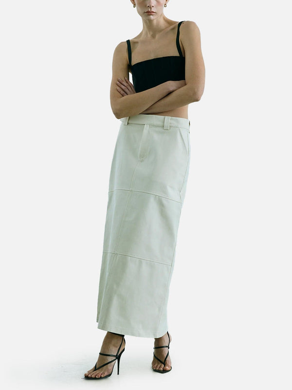 Alexi Long Skirt - Beige - shopi go