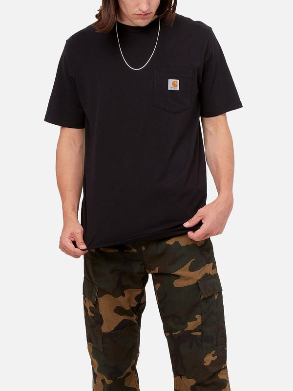 CARHARTT WIP - T-SHIRT - S/S Pocket T-Shirt - Black - shopi go'da!.
