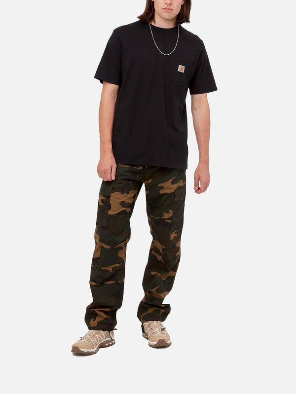 CARHARTT WIP - T-SHIRT - S/S Pocket T-Shirt - Black - shopi go'da!.