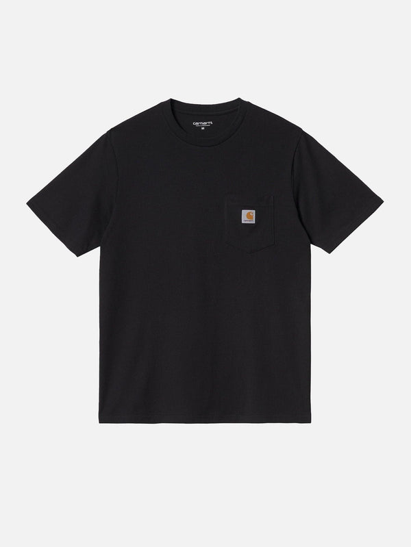 CARHARTT WIP - T-SHIRT - S/S Pocket T-Shirt - Black - shopi go'da!.