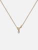 Clear Lucky One Necklace (Single) - Gold Vermeil - shopi go