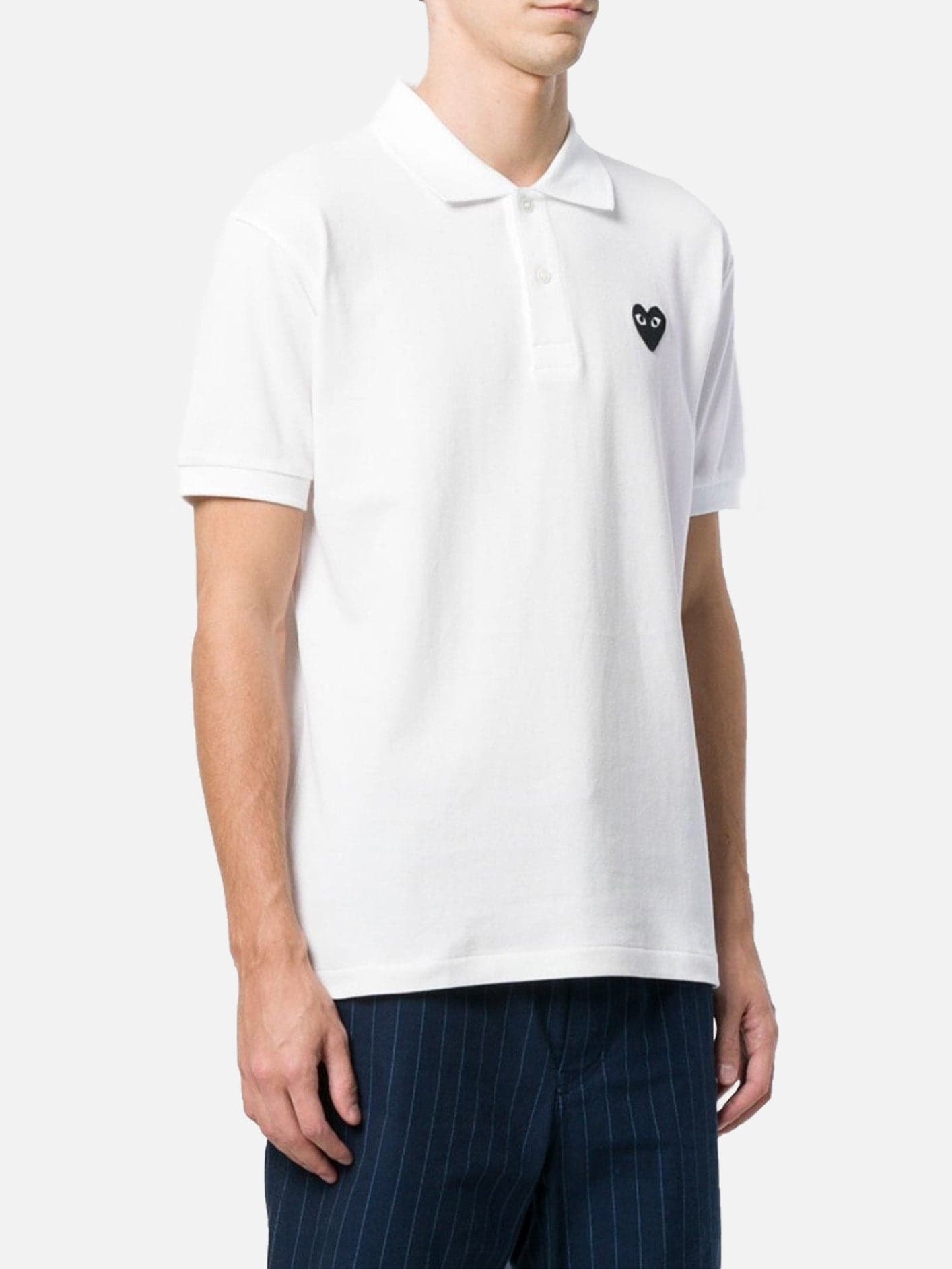 Heart Logo Polo T -shirt - White | T-SHIRT shopi go