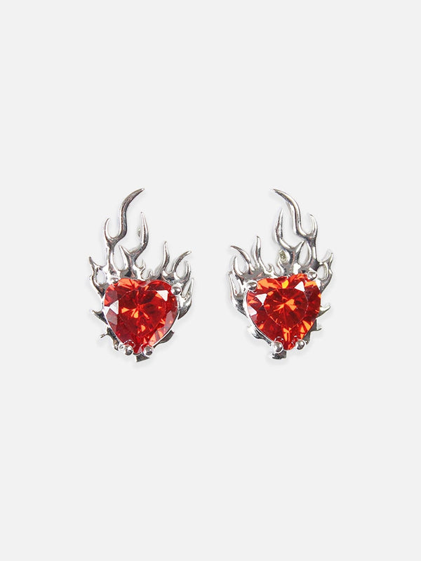 Blaze Stud Earrings - Red - shopi go
