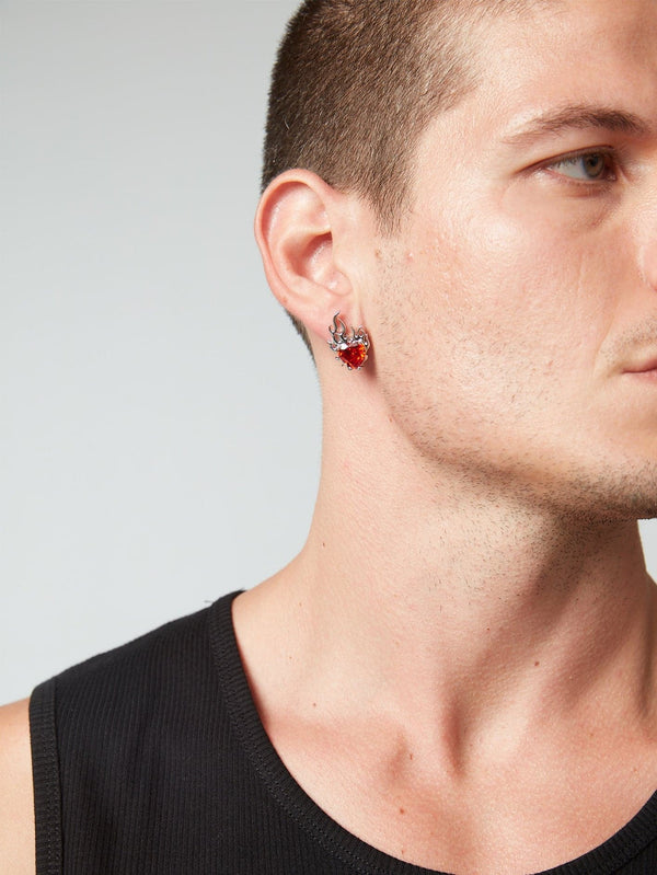 Blaze Stud Earrings - Red - shopi go