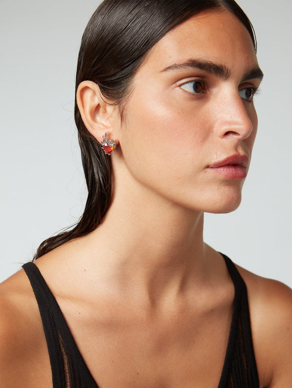 Blaze Stud Earrings - Red - shopi go