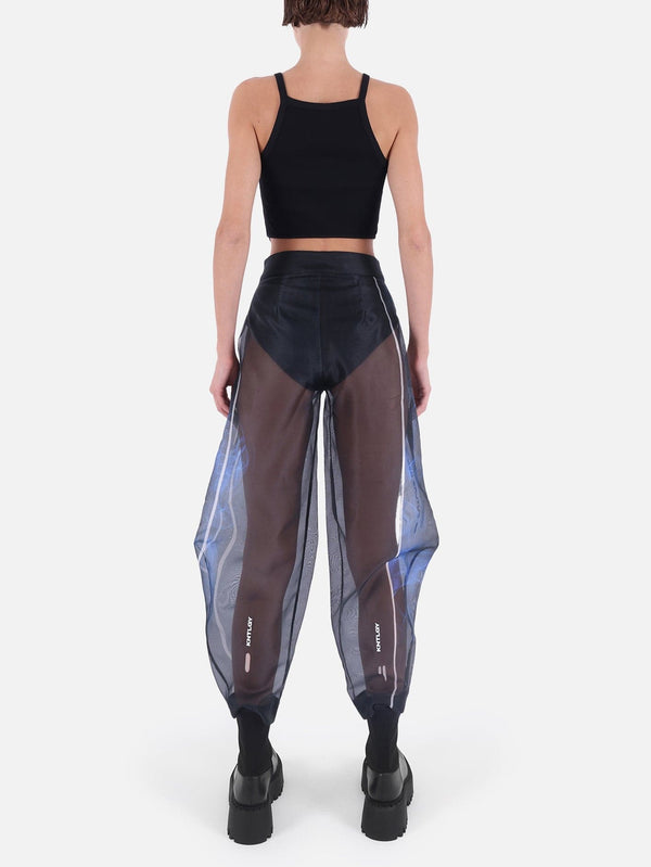 KNTLGY x EDK Organza Pants - Black - shopi go