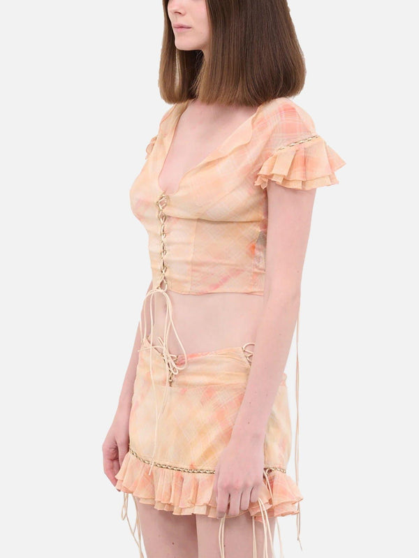 KNWLS - BLUZ - Scallop Blouse - Peach Bleach - shopi go'da!.