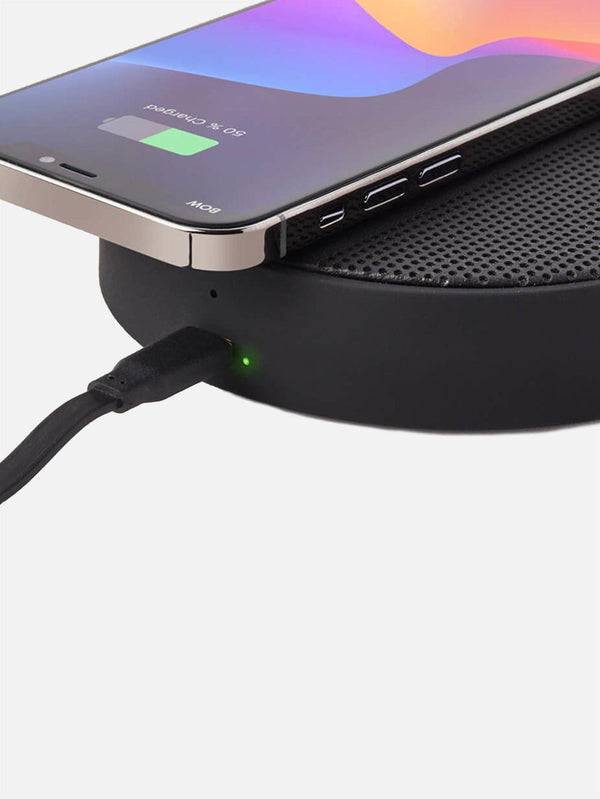 LEXON - KABLOSUZ HOPARLÖR - Lexon Oslo Energy + Kablosuz Şarj Cihazı ve Bluetooth Hoparlör - Siyah - shopi go'da!.